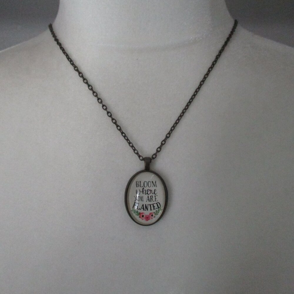 **3 for $15** "Bloom where you are planted" necklace - Picture 2 of 5